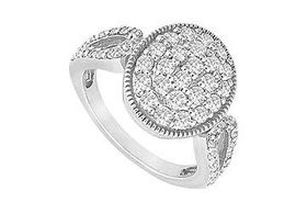 Diamond Circle Ring : 14K White Gold - 1.00 CT Diamondsdiamond 