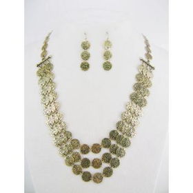 Ladies Fashion Gb Disk W/Multi-Layer Necklace Set Case Pack 3ladies 