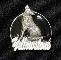Pewter 3-D Collector Pin - Yellowstone Wolfpewter 