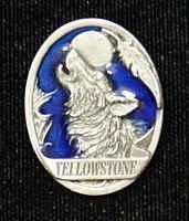 Pewter 3-D Collector Pin - Yellowstone Wolfpewter 