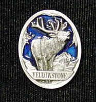 Pewter 3-D Collector Pin - Yellowstone Elkpewter 
