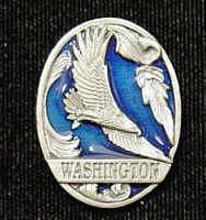 Pewter 3-D Collector Pin - Washington Eagle