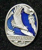 Pewter 3-D Collector Pin - Montana Eagle