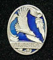 Pewter 3-D Collector Pin - Alaska Eagle