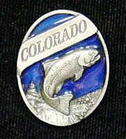 Pewter 3-D Collector Pin - Colorado Trout
