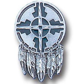 Pewter 3-D Collector Pin - Indian Shield