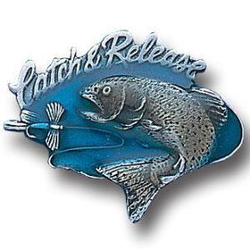Pewter 3-D Collector Pin - Catch and Releasepewter 