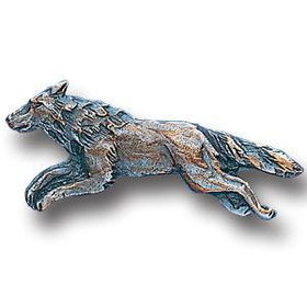 Pewter 3-D Collector Pin - Free Form Wolf