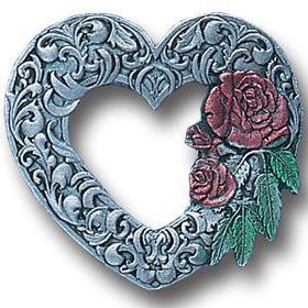Pewter 3-D Collector Pin - Scroll Heart