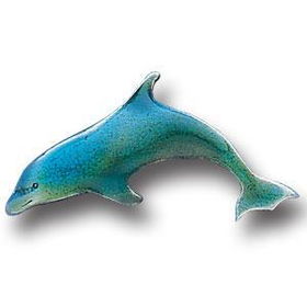 Pewter 3-D Collector Pin - Dolphin