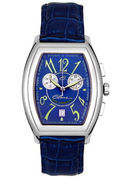 Unisex New Yorker XL Chronograph Dark Blue Leatherunisex 