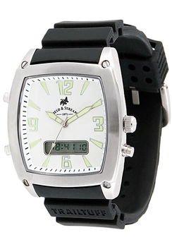 Men's Trail Tuff Analog/Digital Multi-function Black Rubbermen 