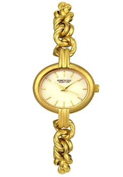 Women's Goldtone White MOP Dialwomen 