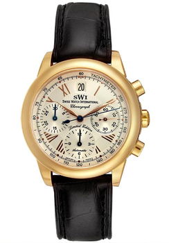 Men's Limited Edition 18k Rose Gold Black Alligatormen 