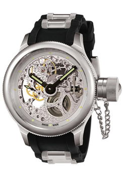 Men's Mechanical The Quinotaur Black Rubber Skeletonizedmen 