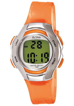 Women's Digital Multi-Function Orange Transparent Rubber Strapwomen 