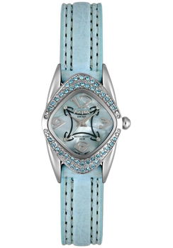 Women's Light Blue/White Crystal Light Blue Leatherettewomen 