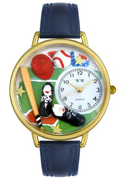 Baseball Theme Dark Blue Leatherbaseball 