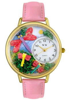 Women's Dragonflies Theme Pink Leatherwomen 