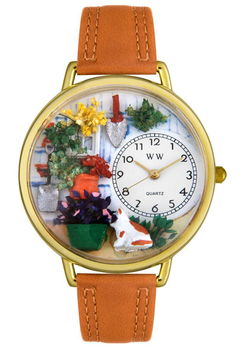 Women's Gardening Theme Light Brown Leatherwomen 