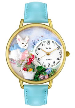 Women's Easter Eggs Theme Light Blue Leatherwomen 
