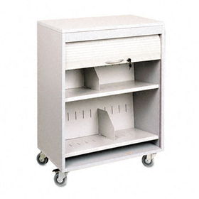 Buddy Products 542432 - Tambour Locking Medical Cart, 2-Shelf, 26w x 17-3/4d x 34-3/16h, Platinumbuddy 