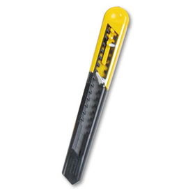 Stanley 10150 - Straight Handle Knife w/Retractable 13-Point Snap-Off Blade, Black/Yellow