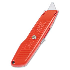 Stanley 10189C - Interlock Safety Utility Knife w/Self-Retracting Round Point Blade, Orangestanley 