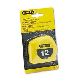 Stanley Bostitch 30485 - Power Return Tape Measure w/Belt Clip, 1/2w x 12 ft., Yellow