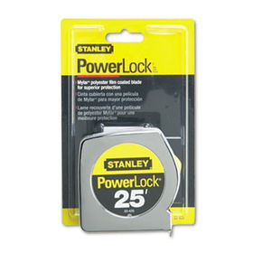 Stanley Bostitch 33425 - Powerlock II Power Return Rule, 1 x 25 ft., Chrome/Yellow