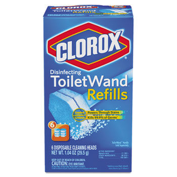Clorox 14882 - Toilet Wand Refill Heads, 6/Boxclorox 