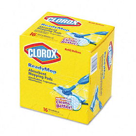 Clorox 14905BX - Readymopt Absorbent Cleaning Pads, 16 Pads/Packclorox 
