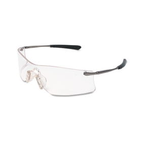 Crews T4110AF - Rubicon Frameless Safety Glasses, Silver Metal Temples, Clear Lens