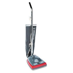 Electrolux Sanitaire SC679J - Sanitaire Commercial Lightweight Bag-Style Upright Vac, 12 lbs, Gray/Red