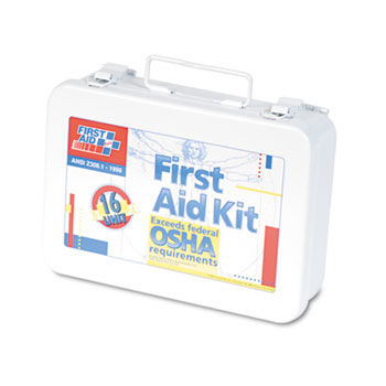 First Aid Only 241AN - Unitized First Aid Kit for 16 People, 94 Pieces, OSHA/ANSI, Metal Caseaid 