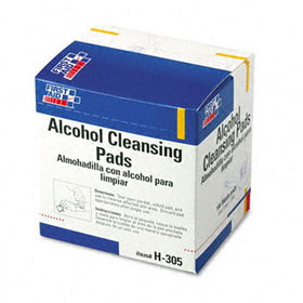 First Aid Only H305 - Alcohol Cleansing Pads, Dispenser Box, 100/Box