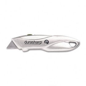 Fiskars 1233027797 - Utility Knife w/Retractable Blade & LED Light, Silver