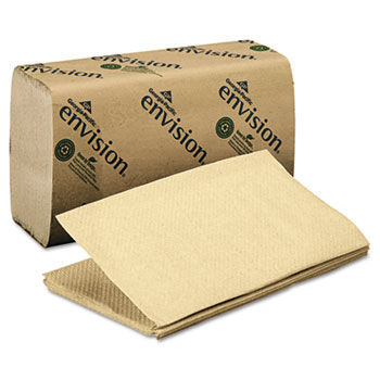 Georgia Pacific 23504 - Envision 1-Fold Paper Towel, 10-1/4 x 9-1/4, Brown, 250/Pack, 16/Carton