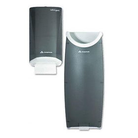 Georgia Pacific 59513 - Safe-T-GardDoor Tissue Dispenser/Trash Receptacle, 6 3/5 x 4 x 11, Smoke