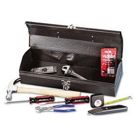 Great Neck CTB9 - 16-Piece Light-Duty Office Tool Kit in 16 Metal Box, Red