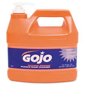GOJO 095504CT - Natural Orange Pumice Hand Cleaner, Orange Citrus, 1 gal Pump, 4/Cartongojo 