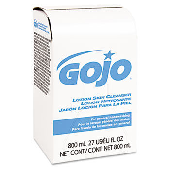 GOJO 911212CT - Lotion Skin Cleanser Refill, Pleasant, Liquid, 800ml Bag, 12/Cartongojo 