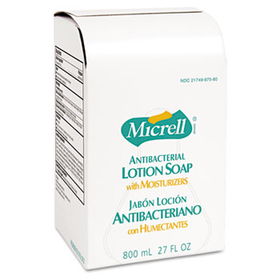 GOJO 975712EA - MICRELL Antibacterial Lotion Soap Refill, Unscented Liquid, 800mlgojo 