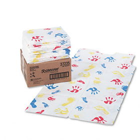 Graham 37235 - Tiny Tracks Pediatric Exam Gowns, Poly Tissue, Assorted Colors, 50/Carton