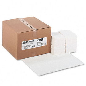 Graham 43445 - DurEcon Economy Dental Bibs, Poly Tissue, Adult Size, White, 500/Carton
