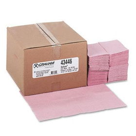 Graham 43446 - DurEcon Economy Dental Bibs, Poly Tissue, Adult Size, Mauve, 500 per Carton