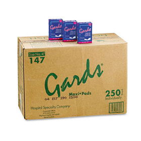 Hospital Specialty Co. 4147 - Gards Maxi Pads, #4, 250 Individually Boxed Napkins/Cartonhospital 