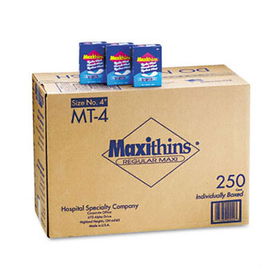 Hospital Specialty Co. MT4 - Maxithins Thin, Full Protection Pads, 250 Individually Boxed Napkins/Carton