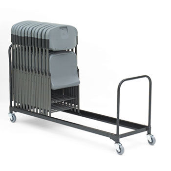Iceberg 64048 - 8' Folding Chair Cart, 37-Chair Capacity, Black