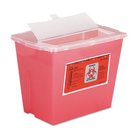 Impact 7352 - Sharps Container, Square, Plastic, 2 gal, Red